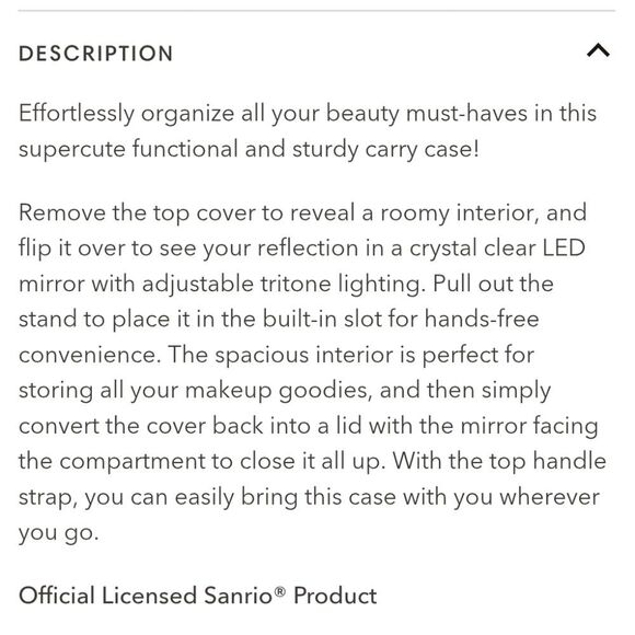 Impressions X Hello Kitty Carry Case w/LED Makeup Mirror - Picture 8 of 12